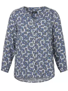 Bluse V-Ausschnitt 1/1 Arm Druck