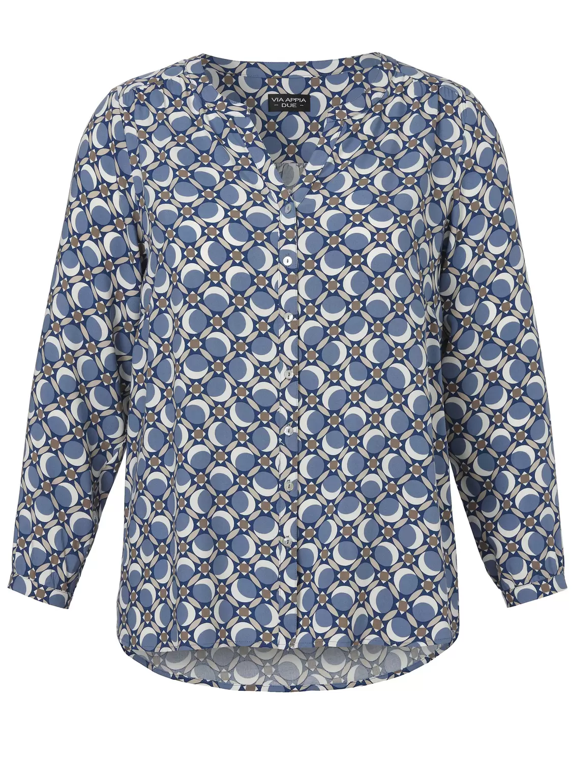 Bluse V-Ausschnitt 1/1 Arm Druck female