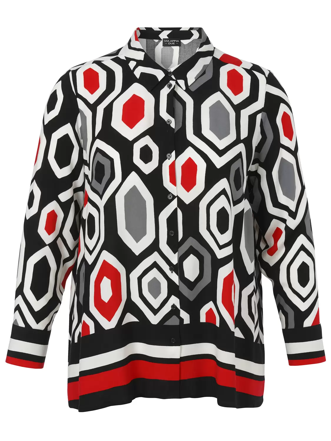 Bluse Hemdkragen 1/1 Arm Druck female