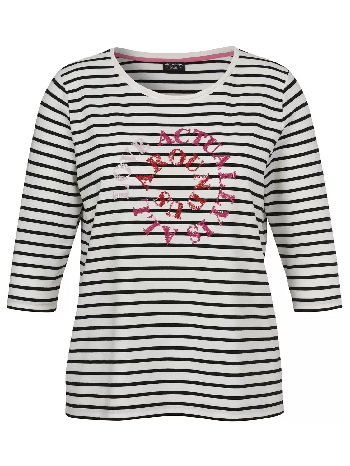 T-Shirt Rundhals 3/4 Arm Motiv female