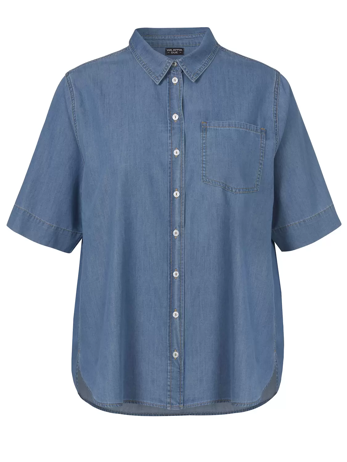 Bluse Hemdkragen 1/2 Arm Jeans female