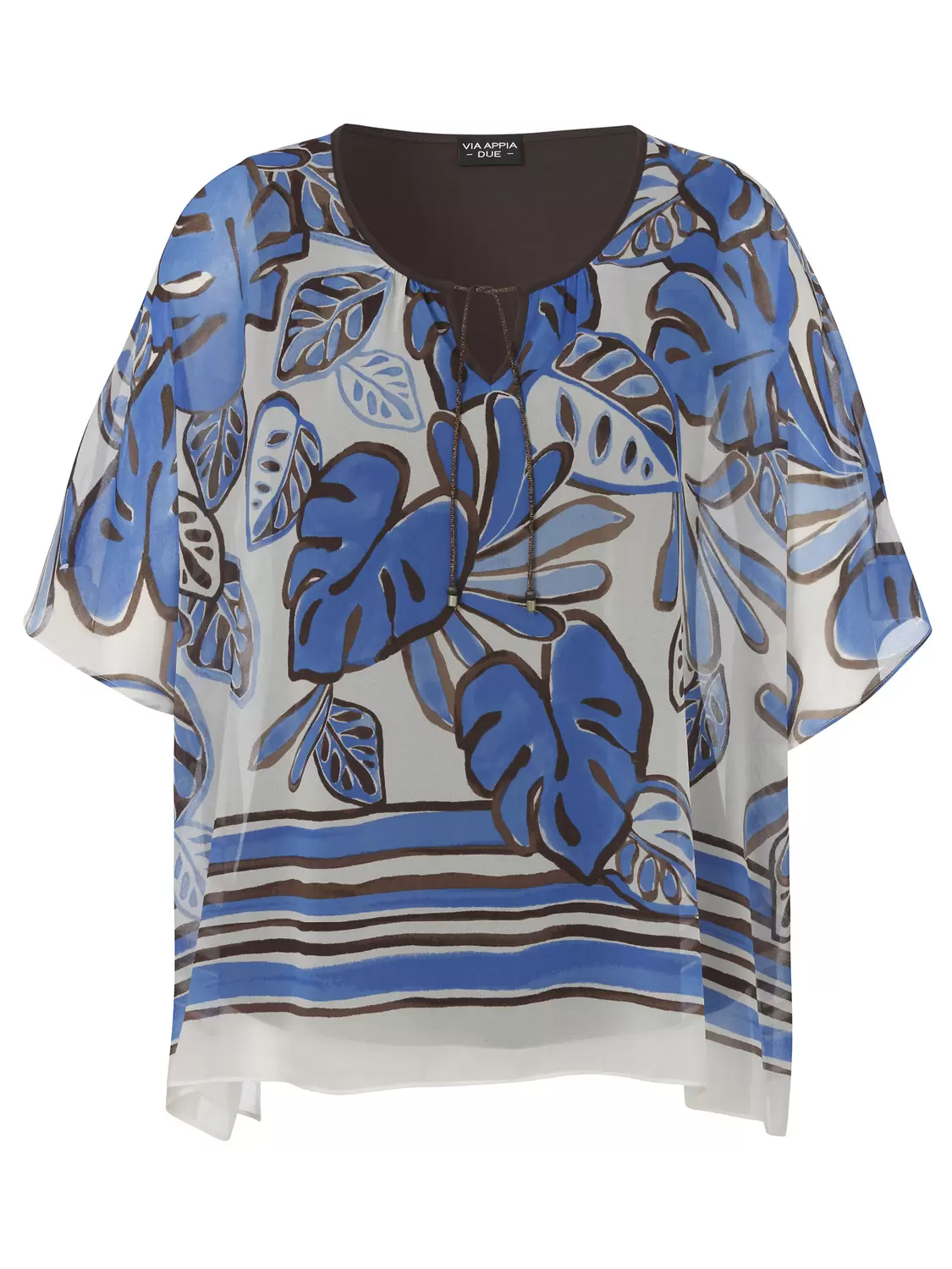 Bluse V-Ausschnitt 1/2 Arm Druck female