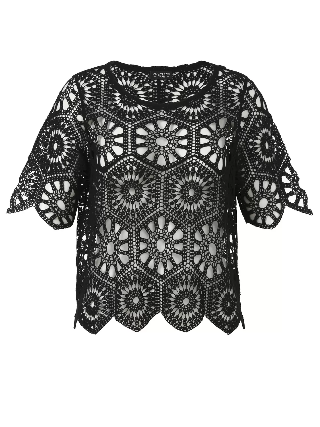 Pullover Rundhals 1/2 Arm Struktur female