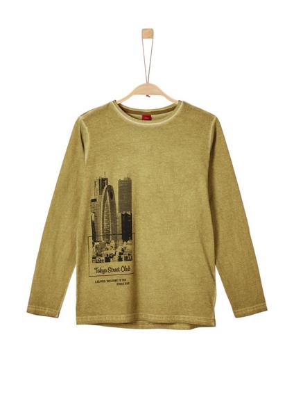 T-SHIRT LANGARM - 7708/green