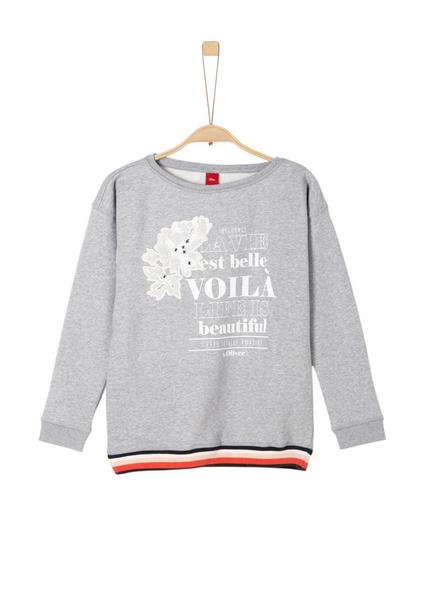 SWEATSHIRT LANGARM - 9400/grey melange