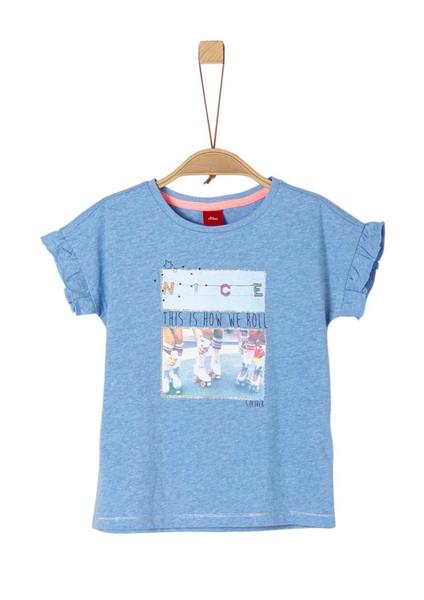 T-SHIRT KURZARM - 53W0/blue melange