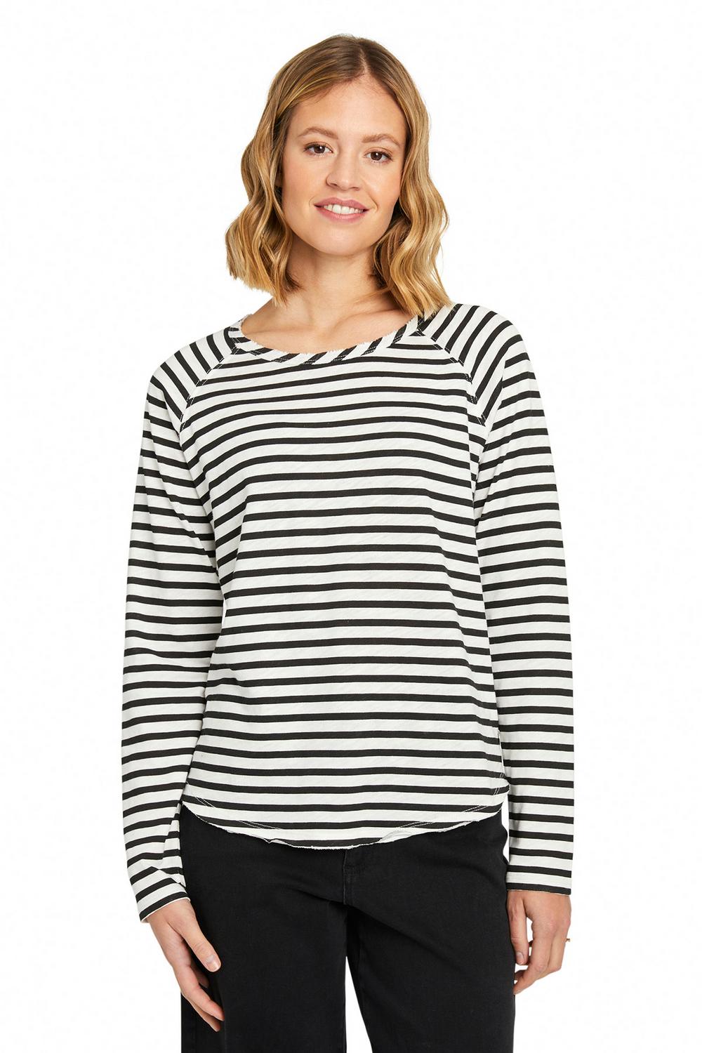 BASIC SWEAT RAGLAN STRIPED female