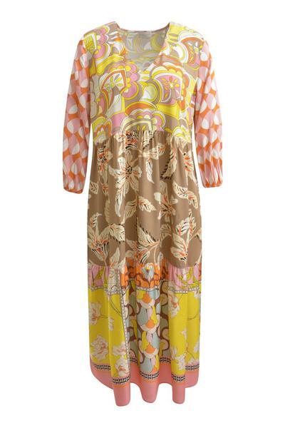 Da.Blusen 1/2 A - 1319/mandarin print