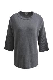Shirt with 3/4 sleeves and round collar