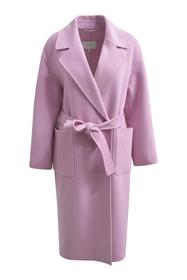 Long coat with collar and lapel, 1/1 sleeve and belt
