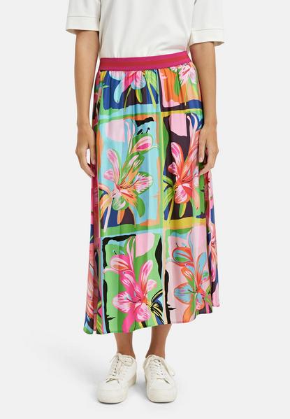 MIDISKIRT WITH ELASTIC WAIST - 1456/BARBIE PRINT