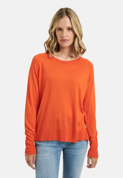 Pullover with roundneck and raglan 1/1 sleeves