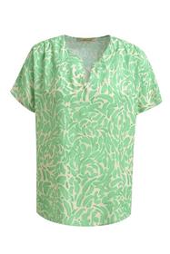 Dropped Shoulder V-neck Blouse