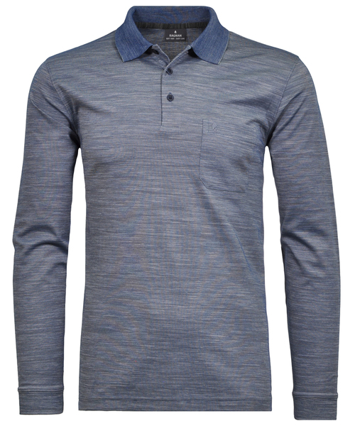 Polo button LS - 176/Marine