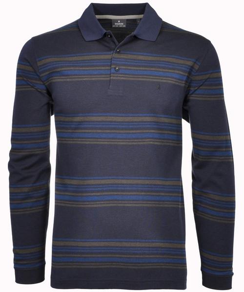 Streifen-Softknitpolo, Langarm