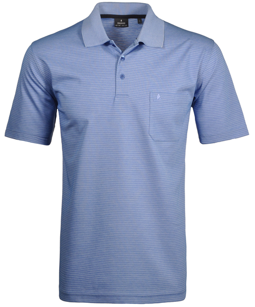 RAGMAN Softknit-Polo fein gestreift