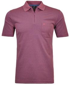 Softknit-Polo mit Zip, fein gestreift