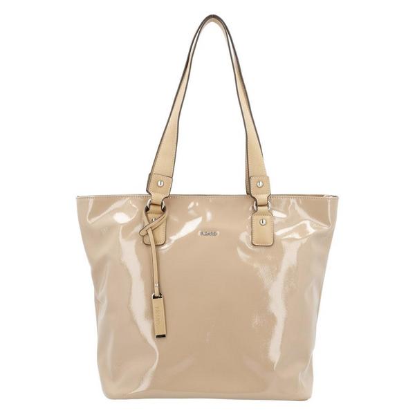 Damenshopper Synthetik - GLOSS/COGNAC