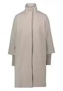 Mantel Wolloptik mit Stehkragen