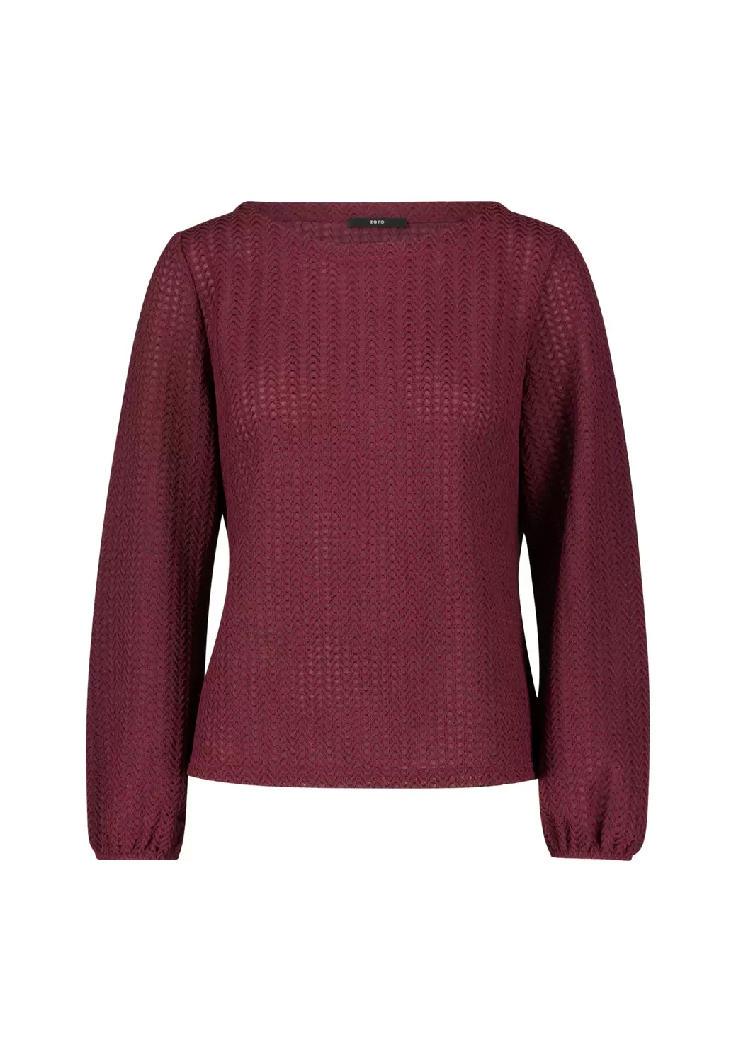 Strukturshirt mit Rundausschnitt