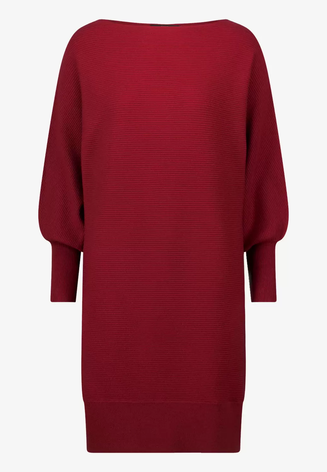 Strickkleid strukturiert  U-Boot Ausschnitt