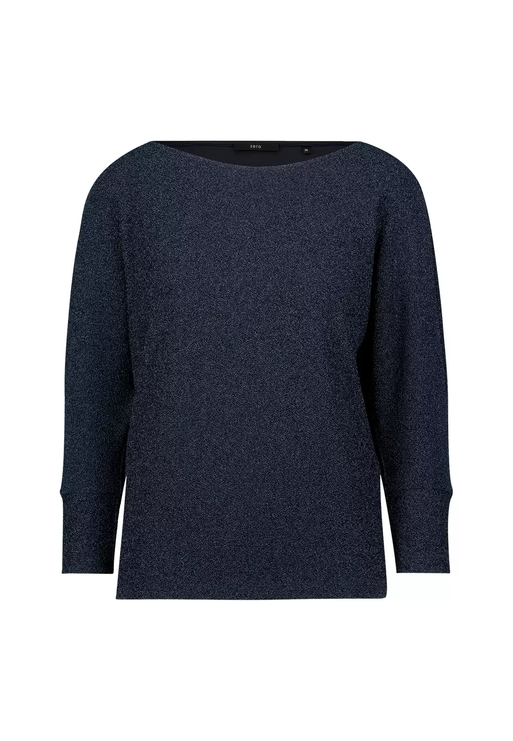 Glitzer-Shirt mit U-Boot Ausschnitt