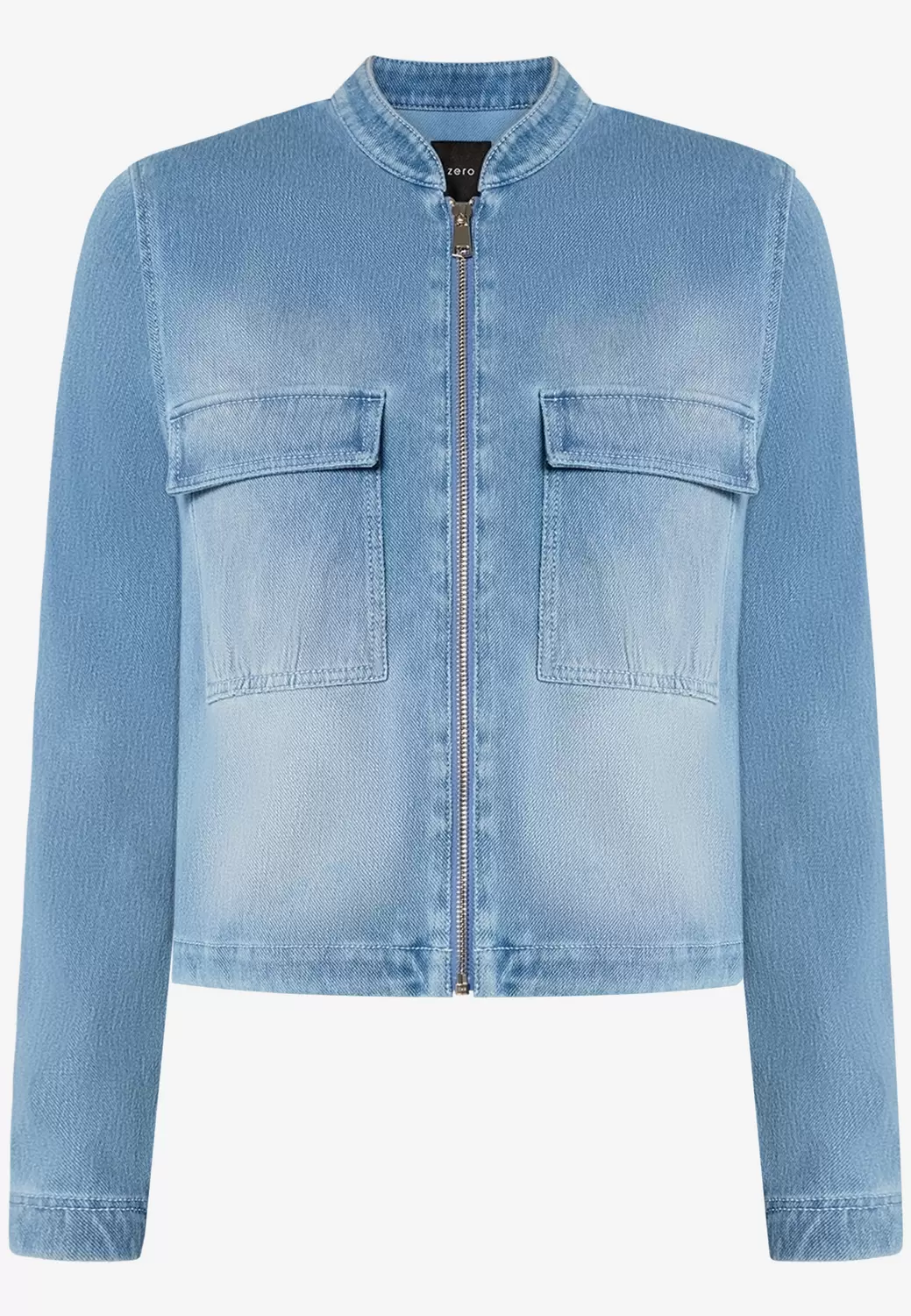 Jeansjacke mit Reißverschluss
