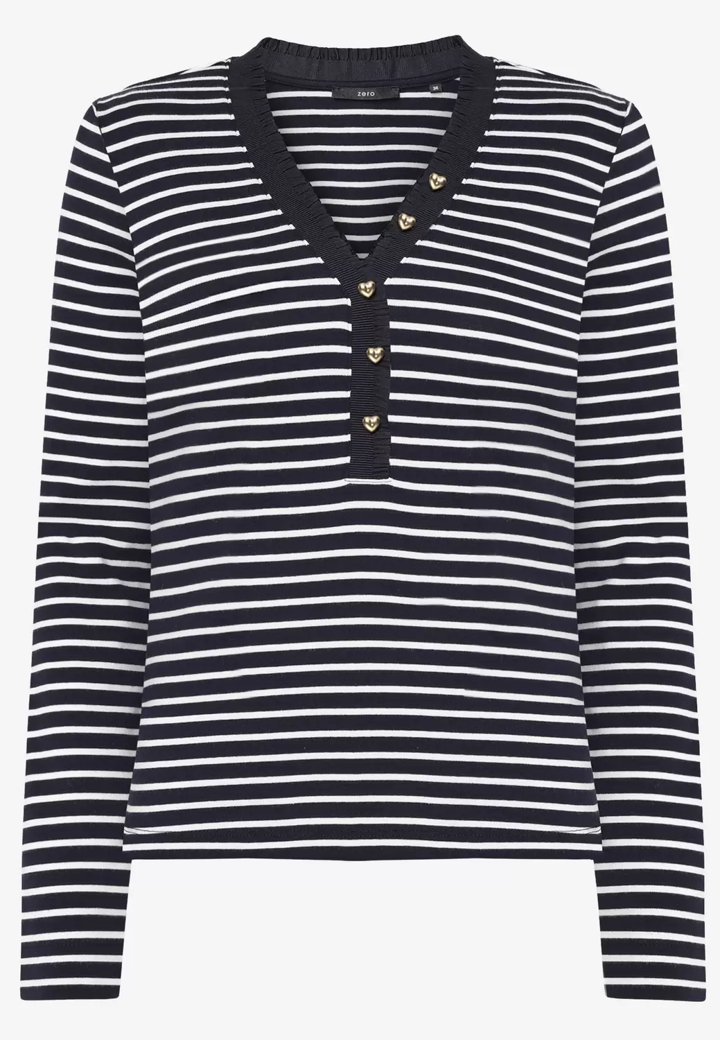 Ringelshirt mit Knopfleiste