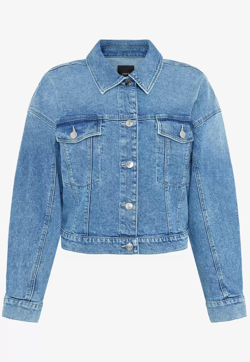 Jeansjacke kurz mit Knopfleiste
