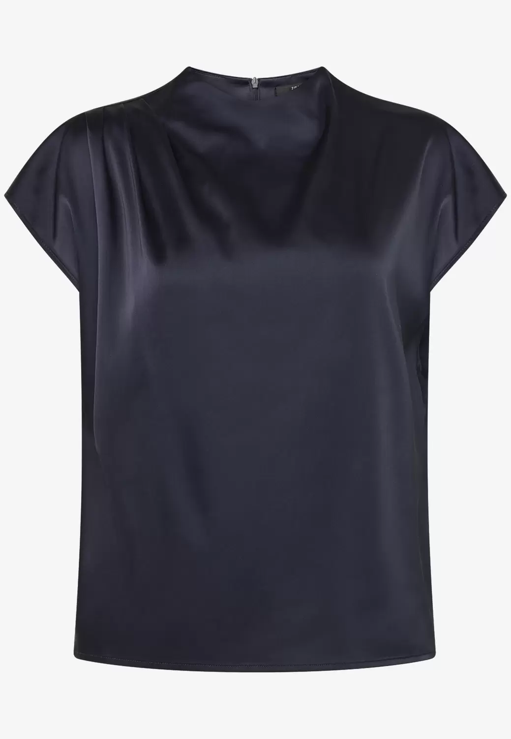 Satinbluse  mit Stehkragen