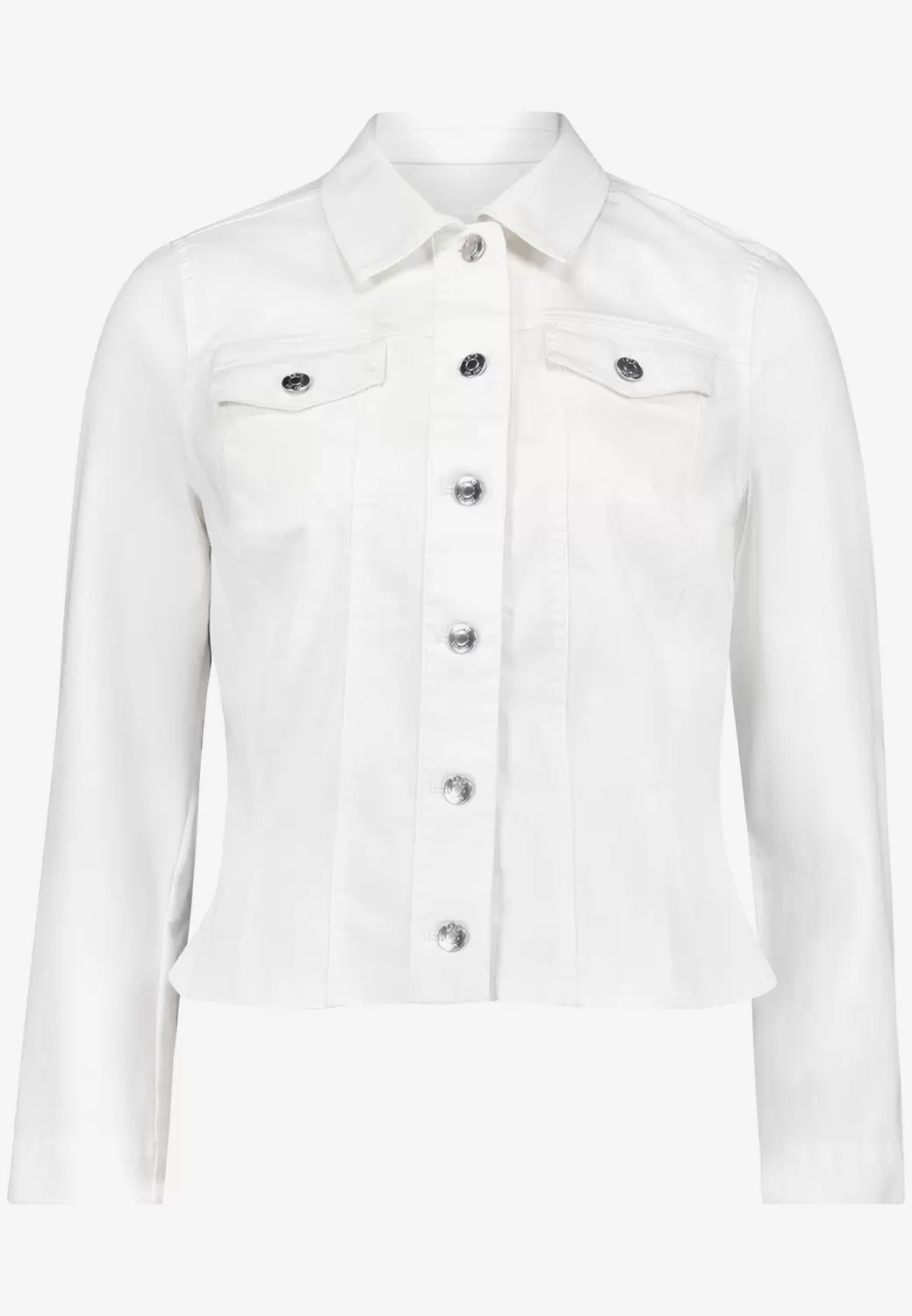 Jeansjacke tailliert mit Knopfleiste