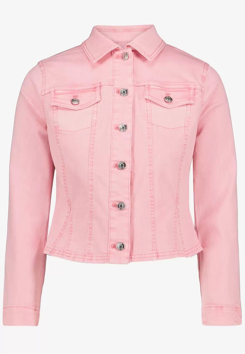 Jeansjacke tailliert mit Knopfleiste