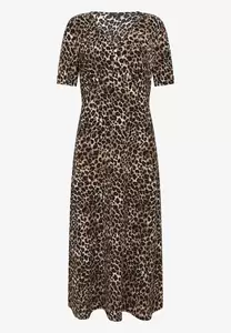 Kleid Lang 1/2 Arm - 7898/Beige/Black