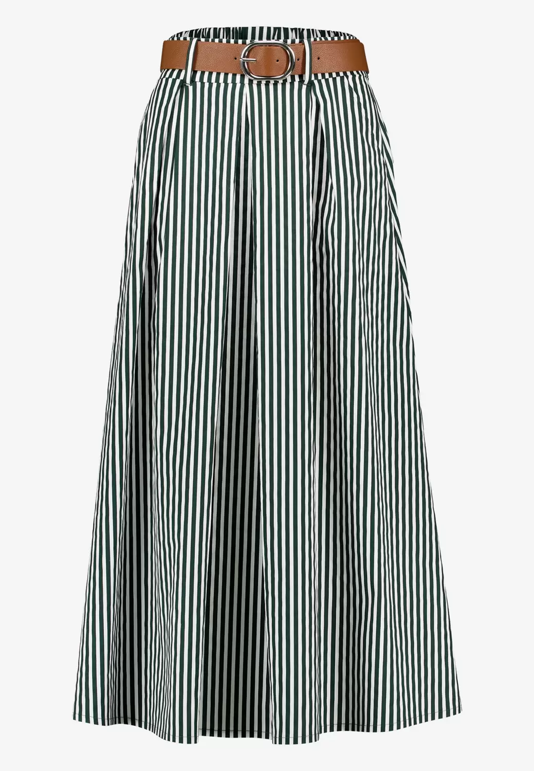 Midirock gestreift mit Gürtel