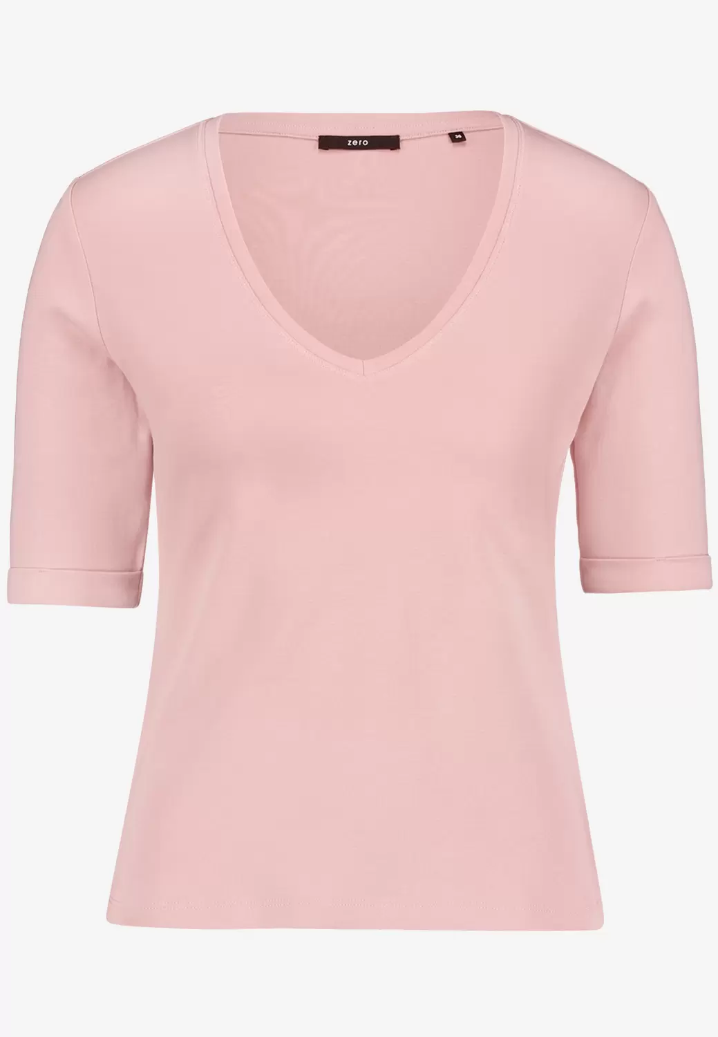 Basic-T-Shirt mit V-Ausschnitt