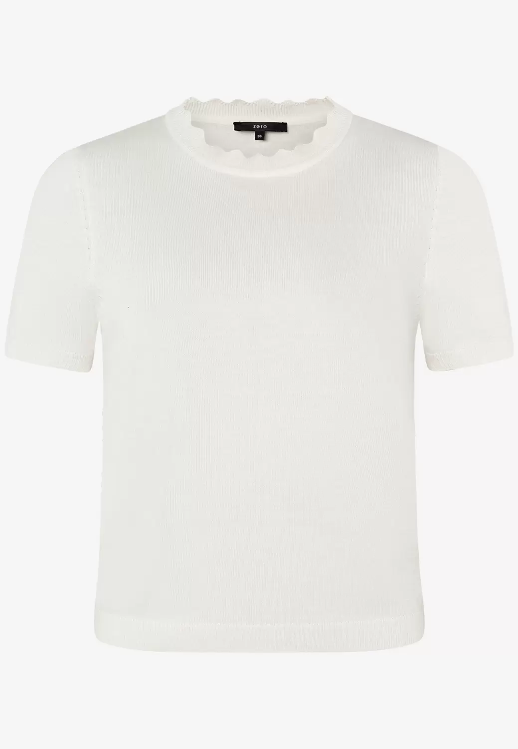 Kurzarmpullover  mit Wellensaum