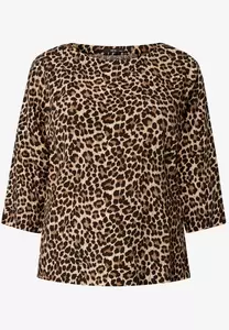 zero Bluse - 7898/BeigeBlack