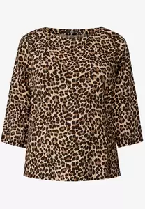 zero Bluse - 7898/Beige/Black