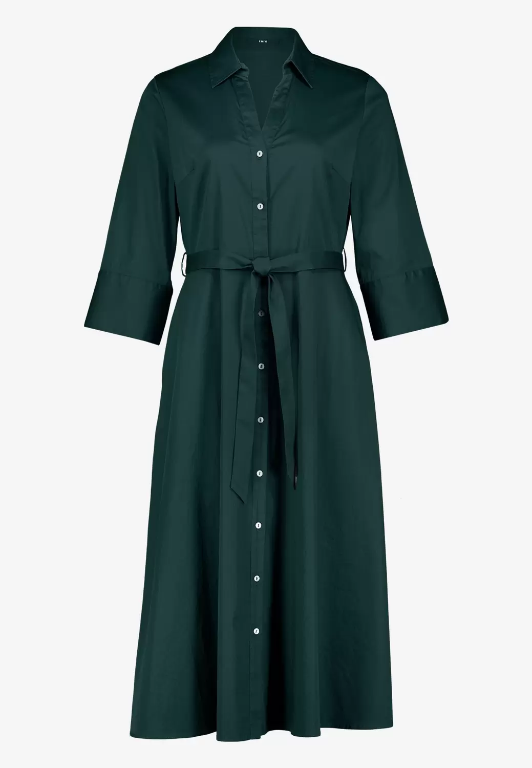 Hemdblusenkleid Midi mit Bindegürtel