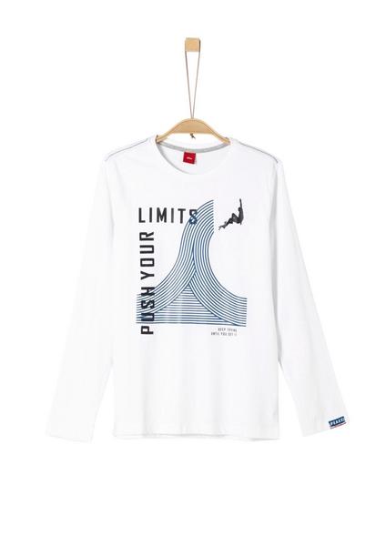 T-SHIRT LANGARM - 0100/white