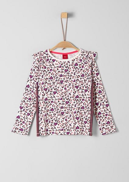 T-SHIRT LANGARM - 02A2/ecru AOP