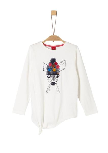 T-SHIRT LANGARM - 0210/ecru