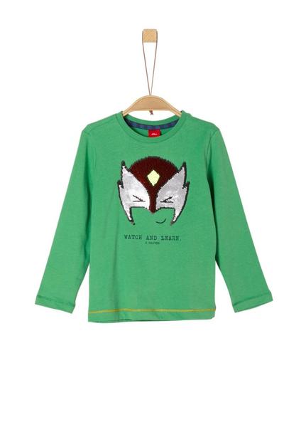 T-SHIRT LANGARM - 7337/green