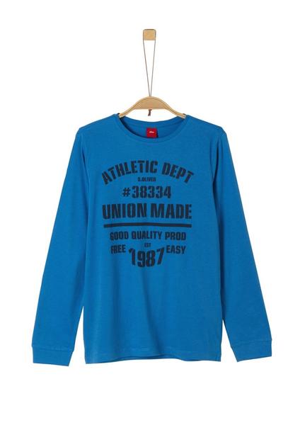 T-Shirt langarm - 5542/sea blue F