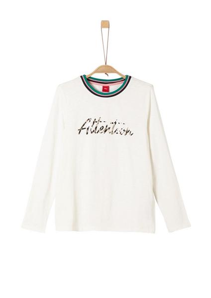 T-SHIRT LANGARM - 0210/ecru