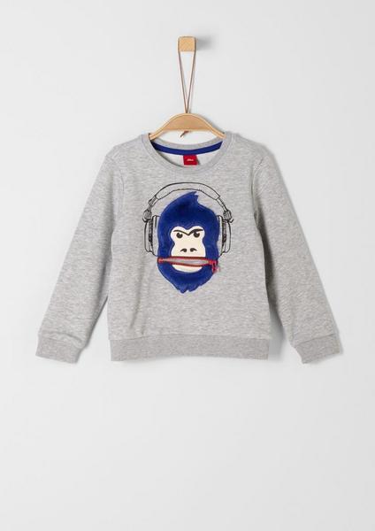 SWEATSHIRT LANGARM - 9400/grey melange