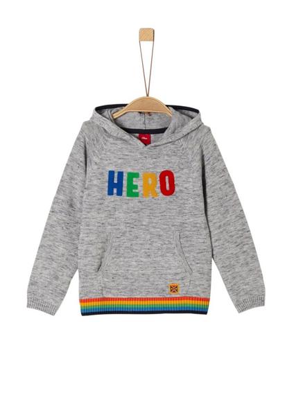 PULLOVER LANGARM - 94W6/grey/dark blue melange