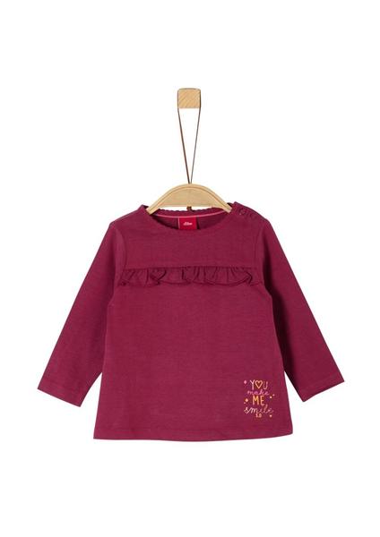 T-SHIRT LANGARM - 4622/dark red