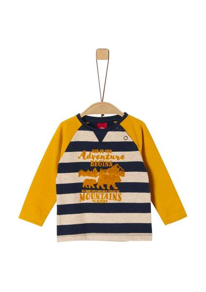 T-SHIRT LANGARM - 59G9/dark blue stripes