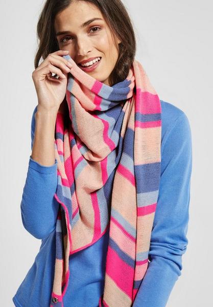 Stripe Knit Triangle Cloth - 31646/neon apricot